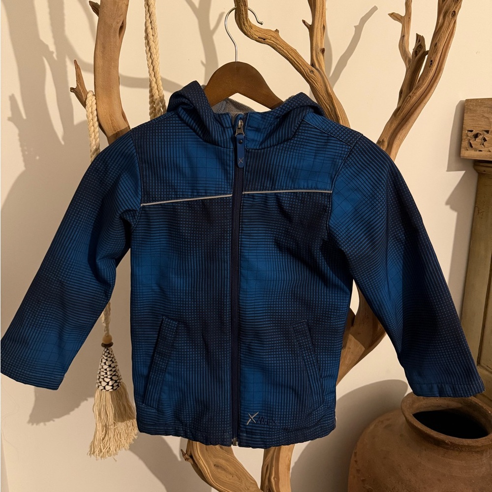 XMNT Water Wind Resistant Rain Fall/ Spring Lined Jacket Blue Boy Jacket XS 4-5Y